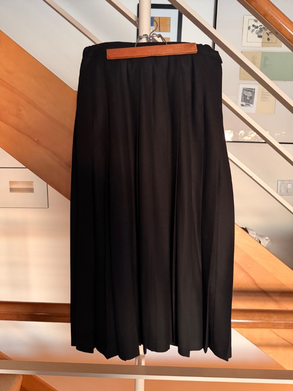 Black Pleated Pendleton Skirt - Picture 3 of 8